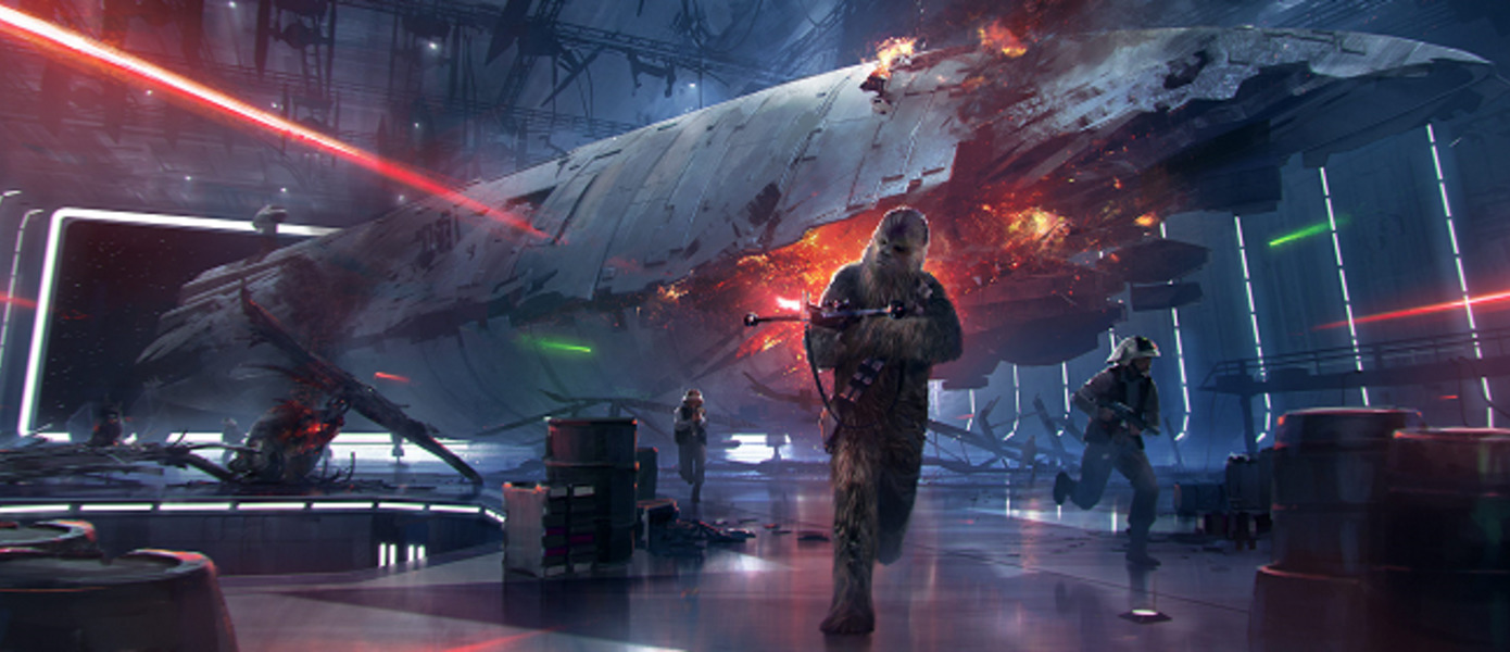 Star Wars: Battlefront - демонстрация космических сражений и геймплей за Чубакку на Звезде Смерти