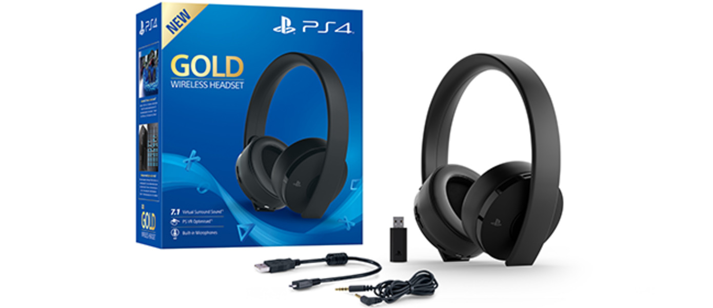 Анонсированы новые беспроводные наушники Gold Wireless Headset для PS4 и PS VR