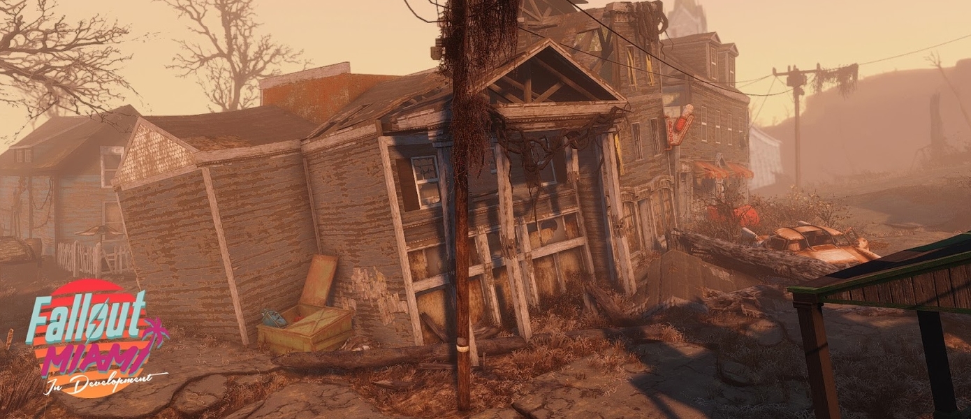 Исследование мира в новом геймплейном видео крупного мода Fallout: Miami для Fallout 4