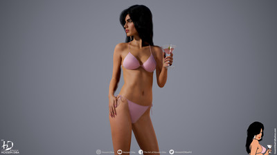 Сексуальная девушка в купальнике с обложки Grand Theft Auto: Vice City была отрисована в 3D Сексуальная девушка в купальнике с обложки Grand Theft Auto: Vice City была отрисована в 3D