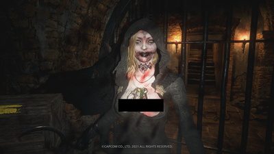 Замок разврата: Игрок полностью раздел Леди Димитреску в Resident Evil Village