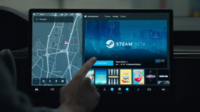 Автомобили Tesla получили поддержку Steam - теперь можно играть в Cyberpunk 2077 и "тысячи" других игр