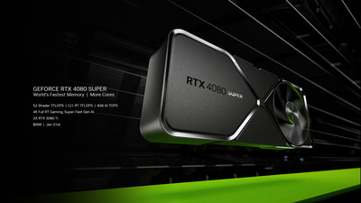 NVIDIA представила видеокарты GeForce RTX 4080 Super, RTX 4070 Ti Super и RTX 4070 Super — от $599 до $999