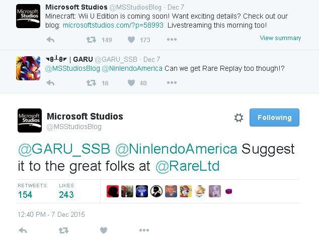 GARU_SSB задает вопрос Microsoft Studios в Твиттере