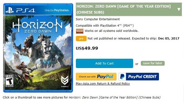 Horizon: Zero Dawn