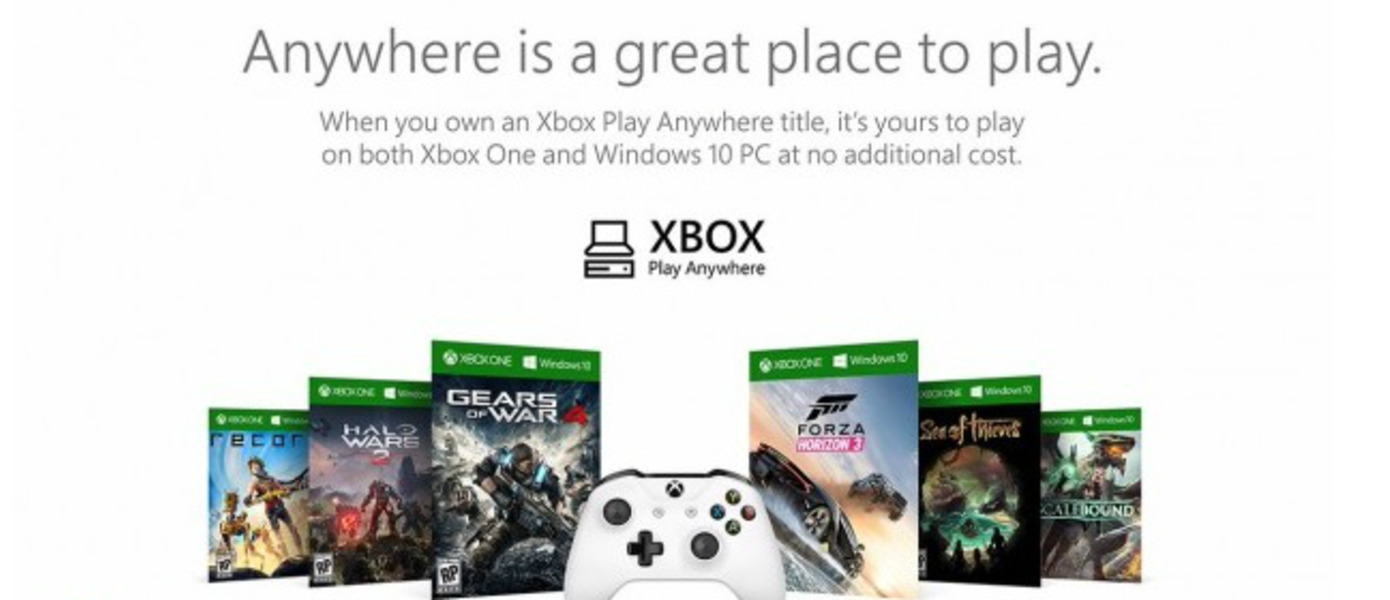 Microsoft назвала дату старта программы Xbox Play Anywhere на Xbox One и PC