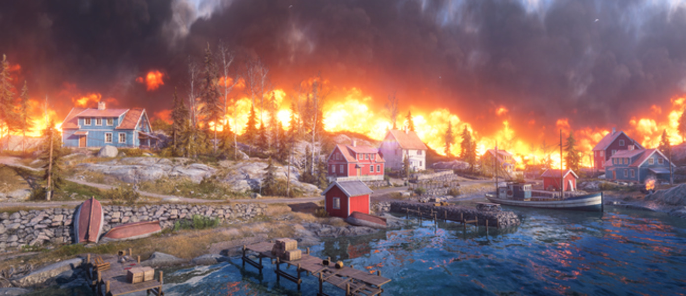 Battlefield V - представлен геймплейный трейлер режима Огненный шторм. Масштабы карты впечатляют