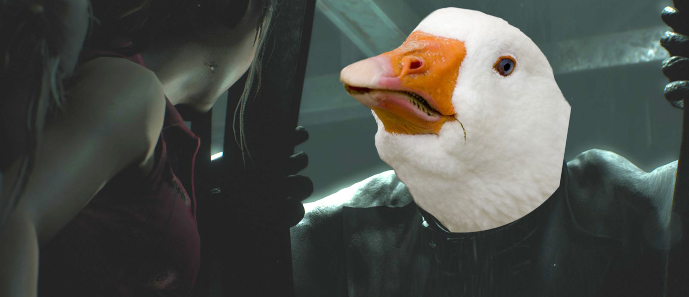 Вредный гусь из Untitled Goose Game станет настоящей угрозой с выходом мода для ремейка Resident Evil 2