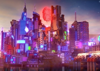 Для Minecraft создали шедевральный футуристичный город в духе Найт-Сити из Cyberpunk 2077