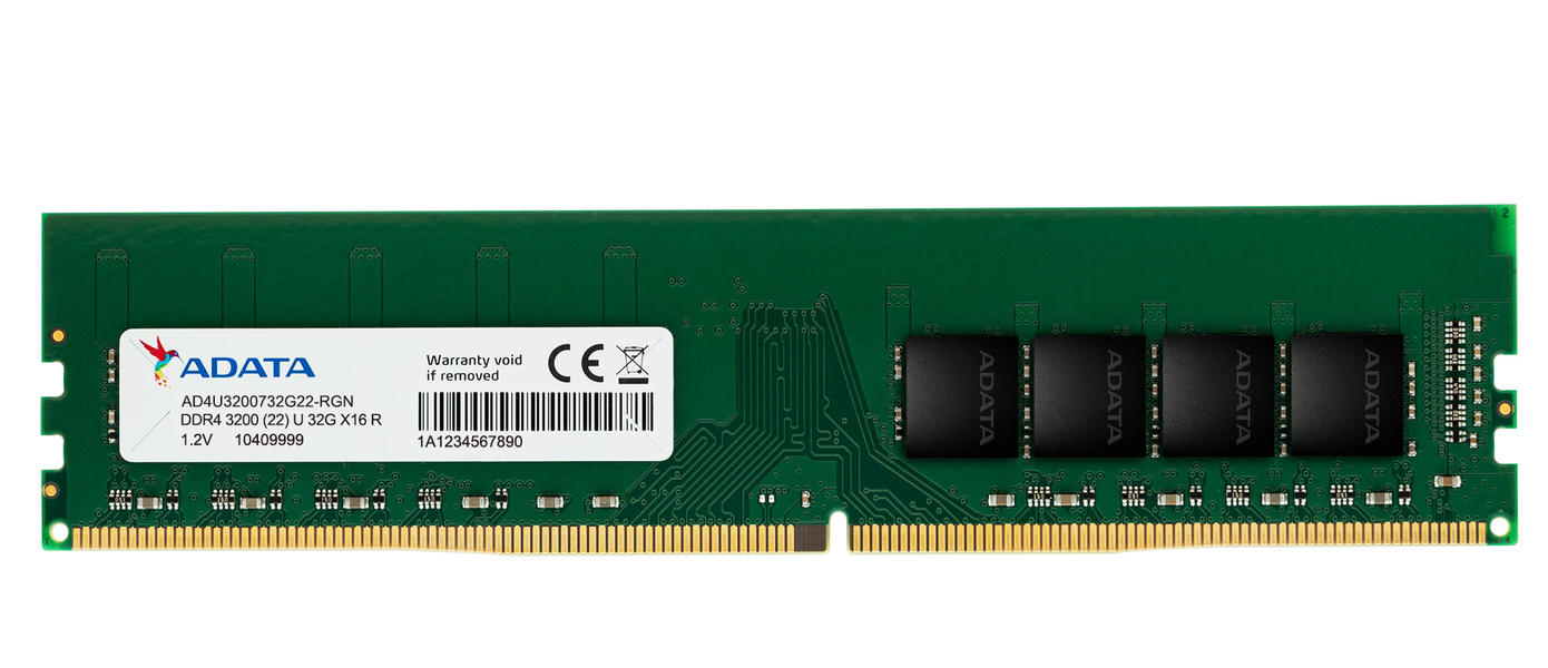ADATA Technology объявила о поступлении в продажу новых модулей памяти DDR4-3200
