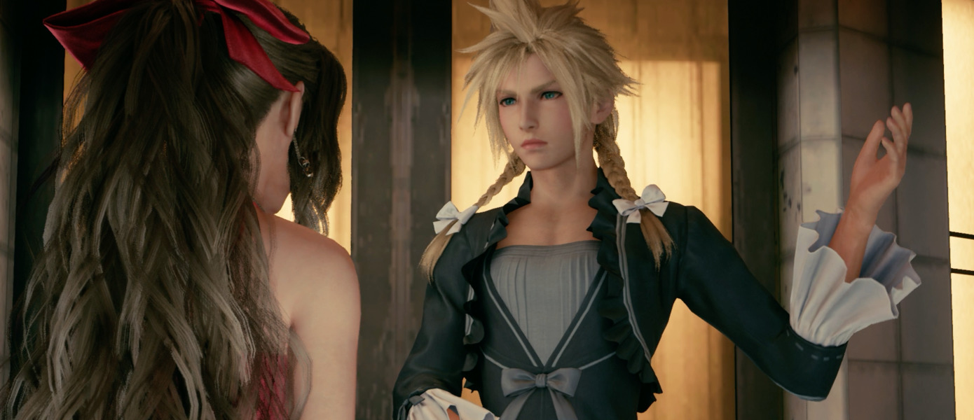 Клауд в боевом платье: Игрок создал для Final Fantasy VII Remake мод и показал несколько забавных сценок с главным героем