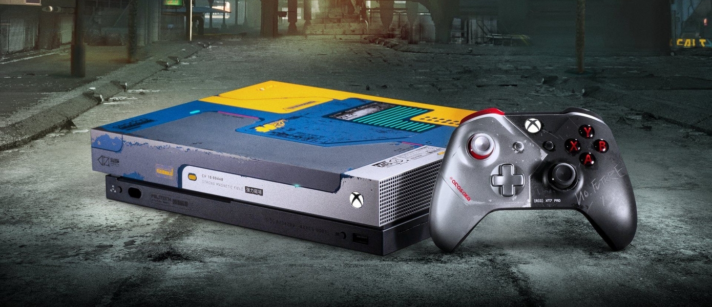 Фото: Распаковка лимитированной консоли Xbox One X в стиле Cyberpunk 2077