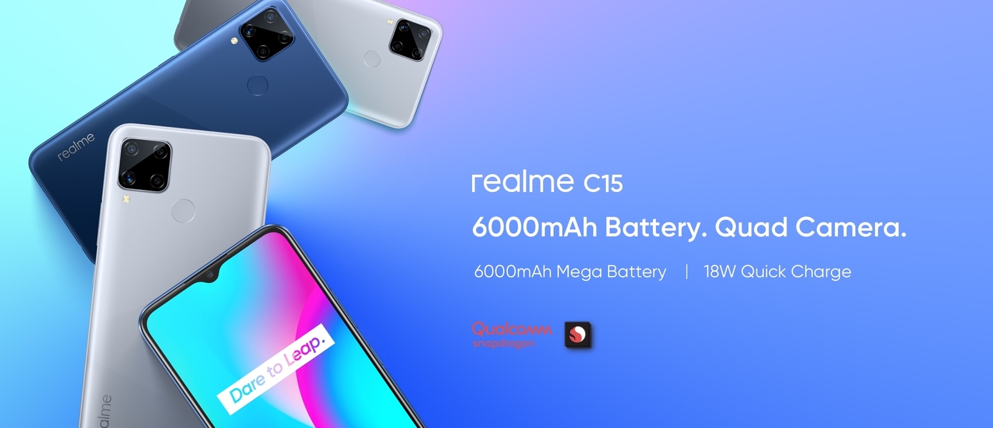 Realme выпустила смартфон C15 на базе Qualcomm Snapdragon