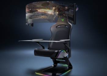 Razer представила концепт игрового кресла с вибрирующей спинкой и панорамным OLED-экраном