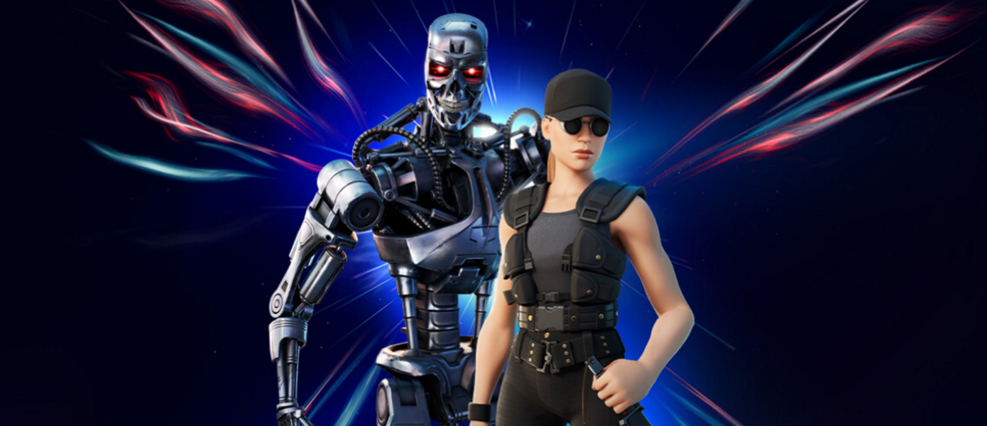 Восстание машин в королевской битве: В Fortnite появилась Сара Коннор и T-800 из