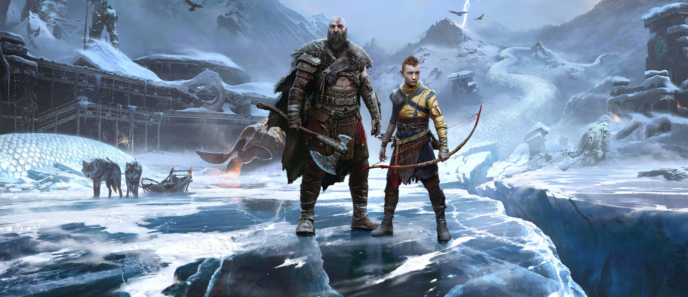 Кратос в разных мирах на новых скриншотах God of War Ragnarok и детальные рендеры главных героев