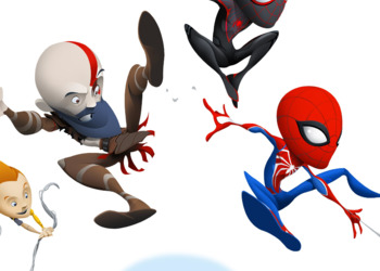 Элой и Кратос веселятся с Пауками: Студии Sony поделились артами в честь релиза Marvel's Spider-Man 2