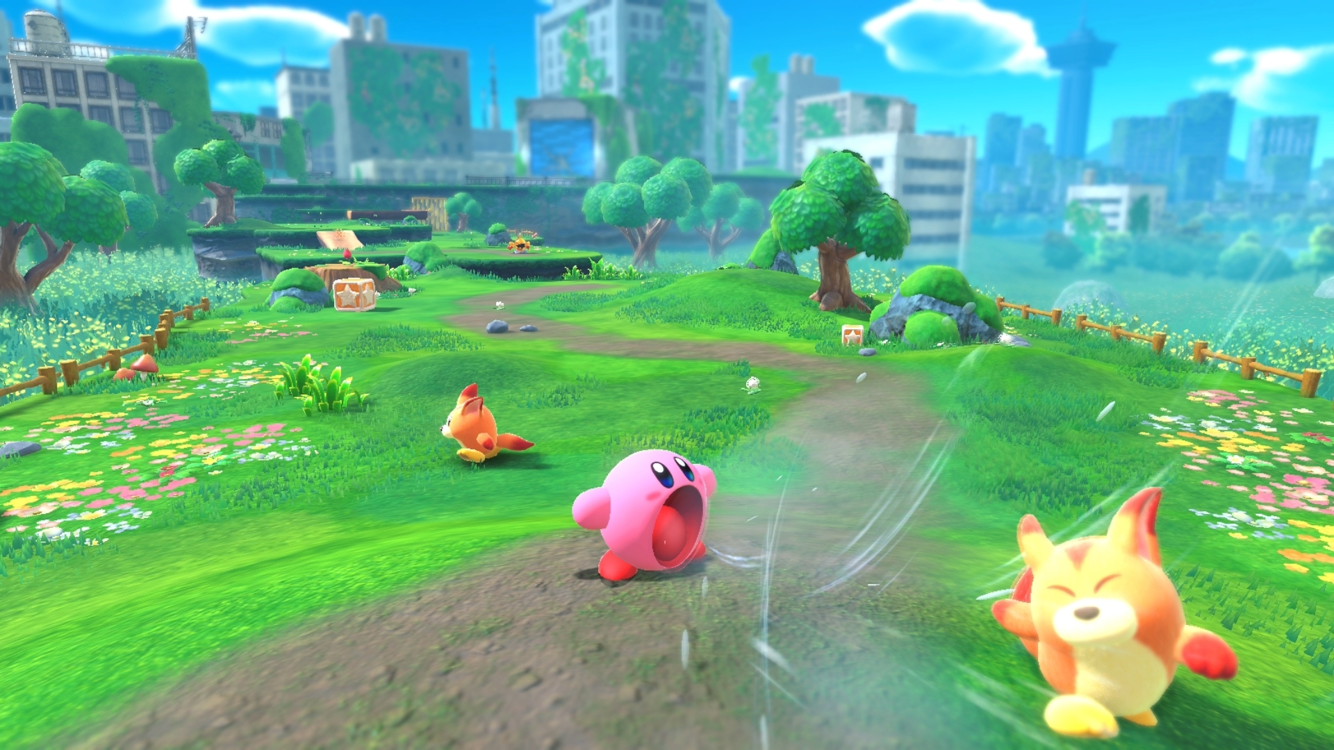 Розовый колобок в безлюдном мире: Обзор Kirby and the Forgotten Land