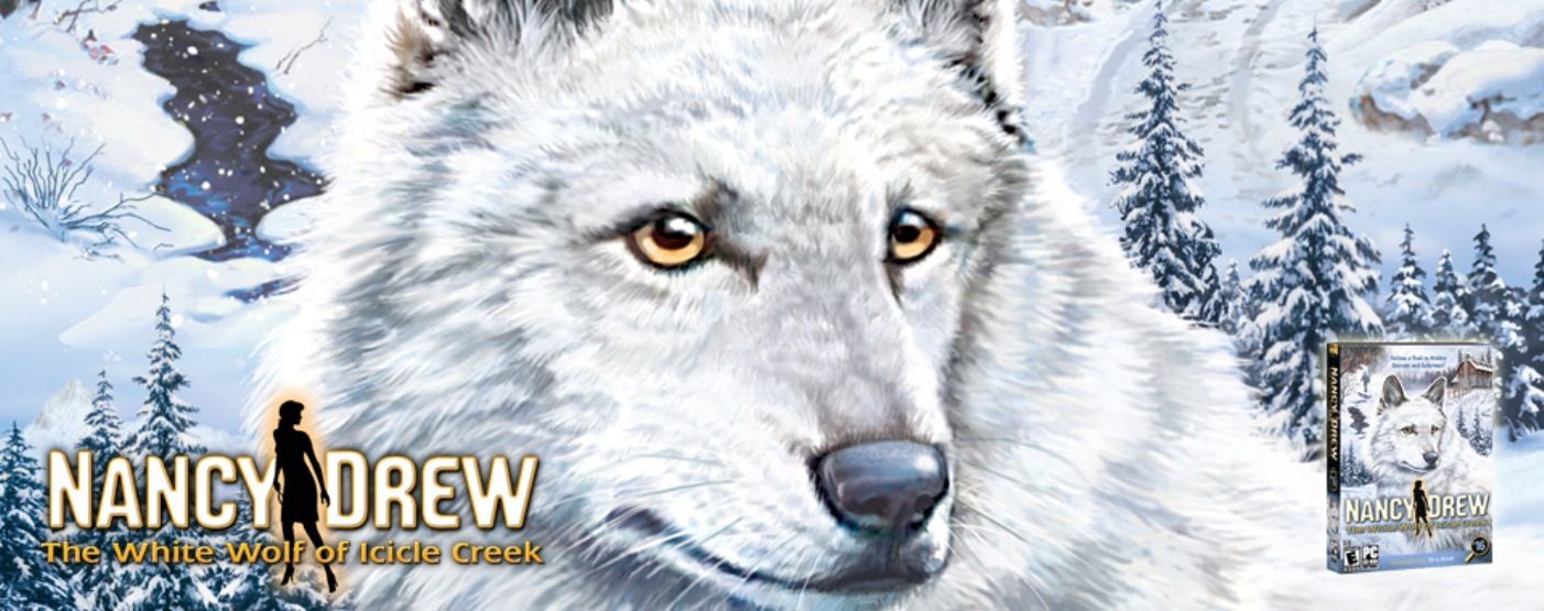 Белый волк на обложке игры