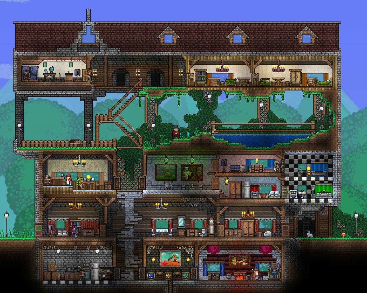 How to build housing in terraria фото 24