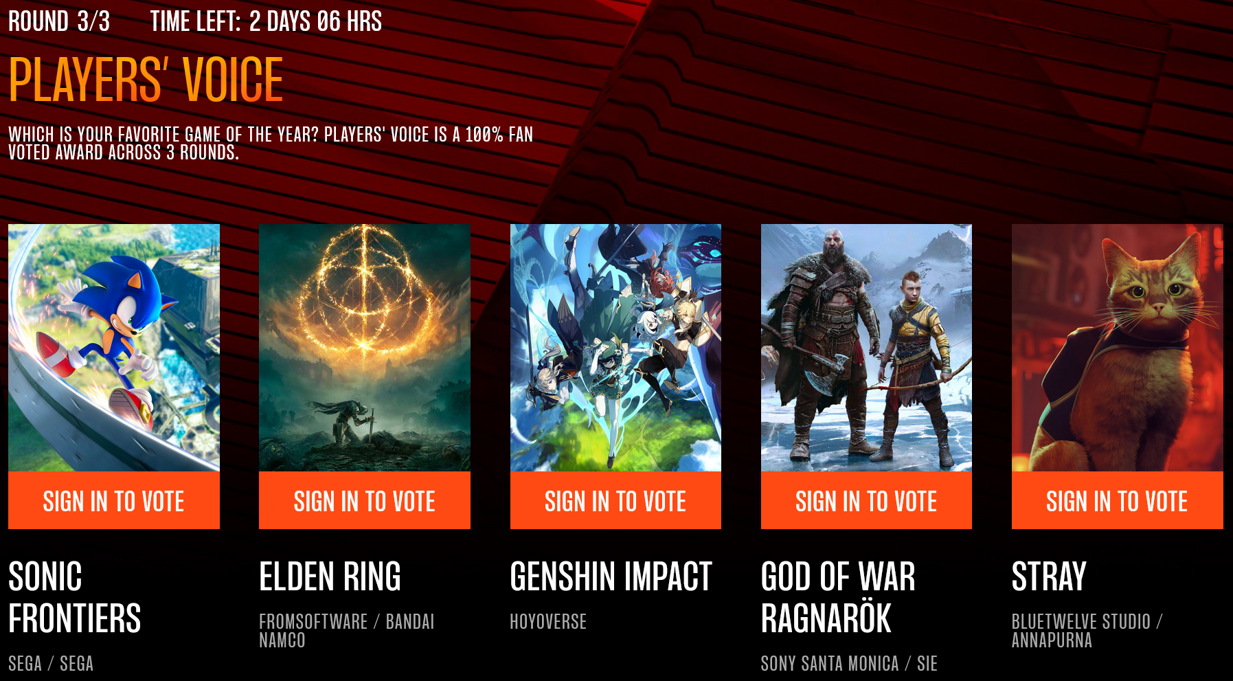 Games vote